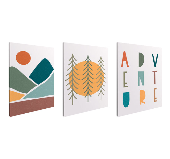SET DE CUADROS ADVENTURE 3 PZAS