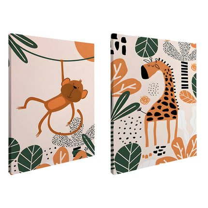 SET DE CUADROS ÁFRICA 2 PZAS