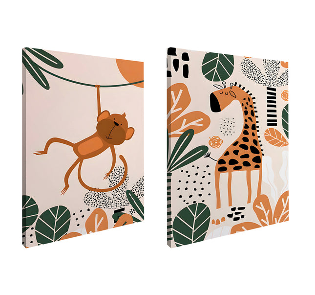 SET DE CUADROS ÁFRICA 2 PZAS