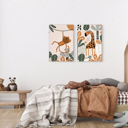 SET DE CUADROS ÁFRICA 2 PZAS