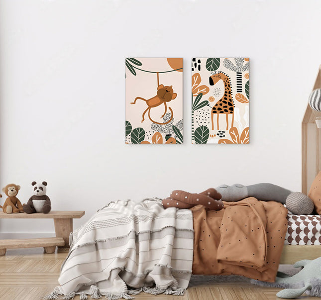 SET DE CUADROS ÁFRICA 2 PZAS