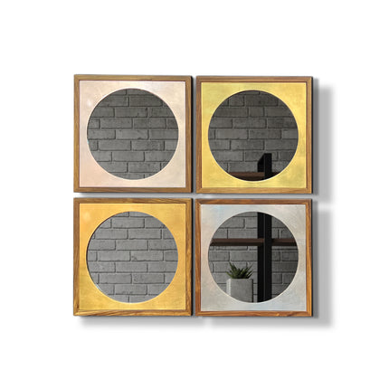 SET ESPEJOS ALBA PAROTA SÓLIDA + HOJA DE ORO + HOJA DE PLATA