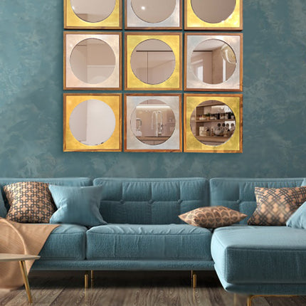 SET ESPEJOS ALBA PAROTA SÓLIDA + HOJA DE ORO + HOJA DE PLATA