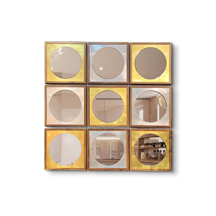 SET ESPEJOS ALBA PAROTA SÓLIDA + HOJA DE ORO + HOJA DE PLATA