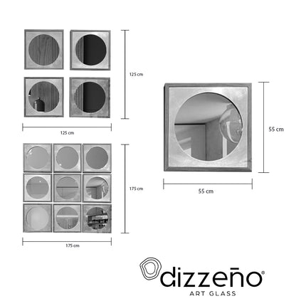 SET ESPEJOS ALBA PAROTA SÓLIDA + HOJA DE ORO + HOJA DE PLATA