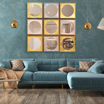 SET ESPEJOS ALBA PAROTA SÓLIDA + HOJA DE ORO + HOJA DE PLATA