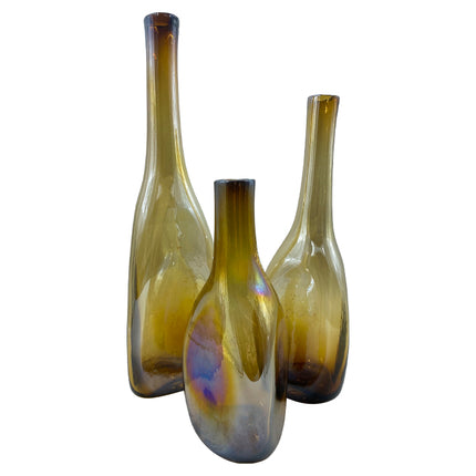 SET JARRONES TRIANGULAR LUSTRE 3 PZAS