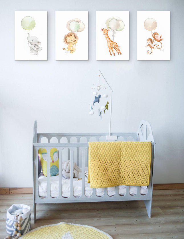 SET DE CUADROS BALLONS 4 PZAS