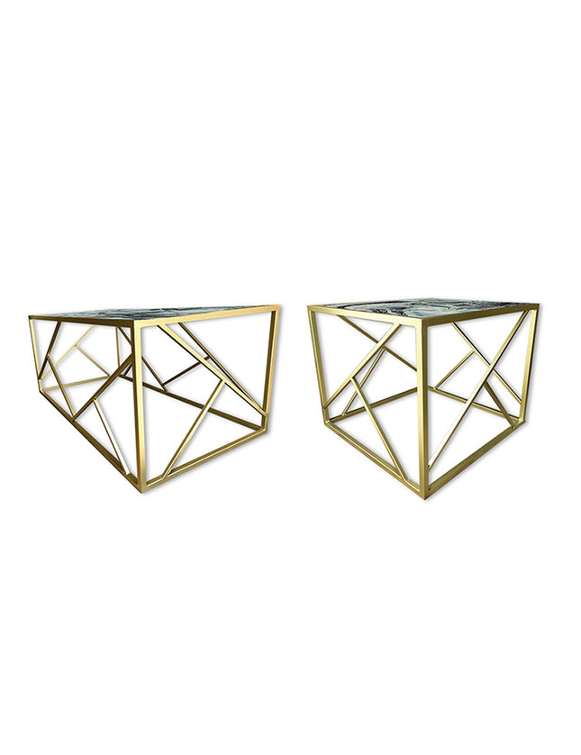 SET MESAS LATERALES DE METAL "ANTARIS" 2 PZAS ARK ORIGINAL