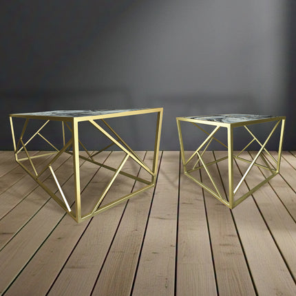 SET MESAS LATERALES DE METAL "ANTARIS" 2 PZAS ARK ORIGINAL