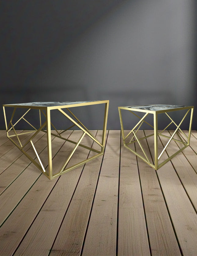 SET MESAS LATERALES DE METAL "ANTARIS" 2 PZAS ARK ORIGINAL