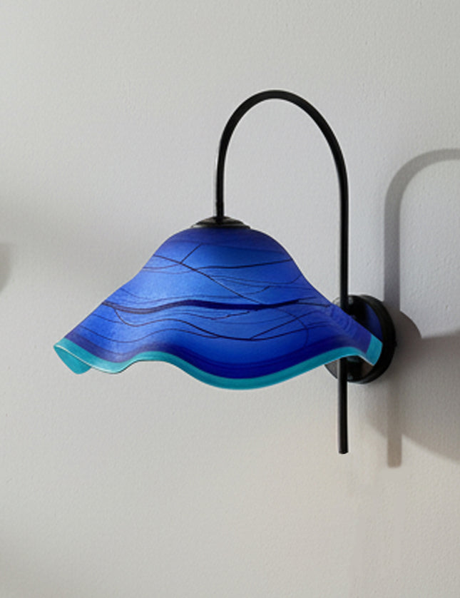 LÁMPARA APLIQUE ARCO DE PARED LIRA AZUL