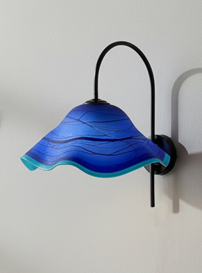 LÁMPARA APLIQUE ARCO DE PARED LIRA AZUL