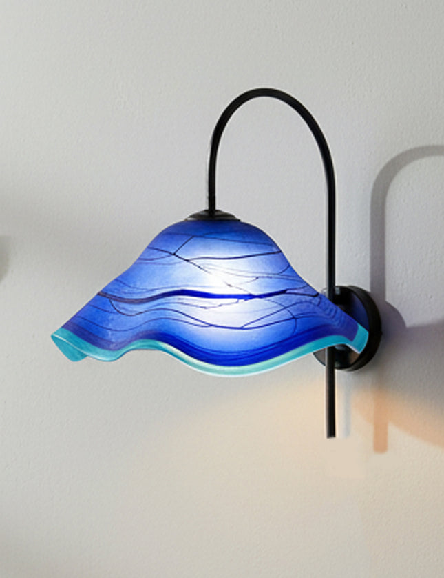 LÁMPARA APLIQUE ARCO DE PARED LIRA AZUL