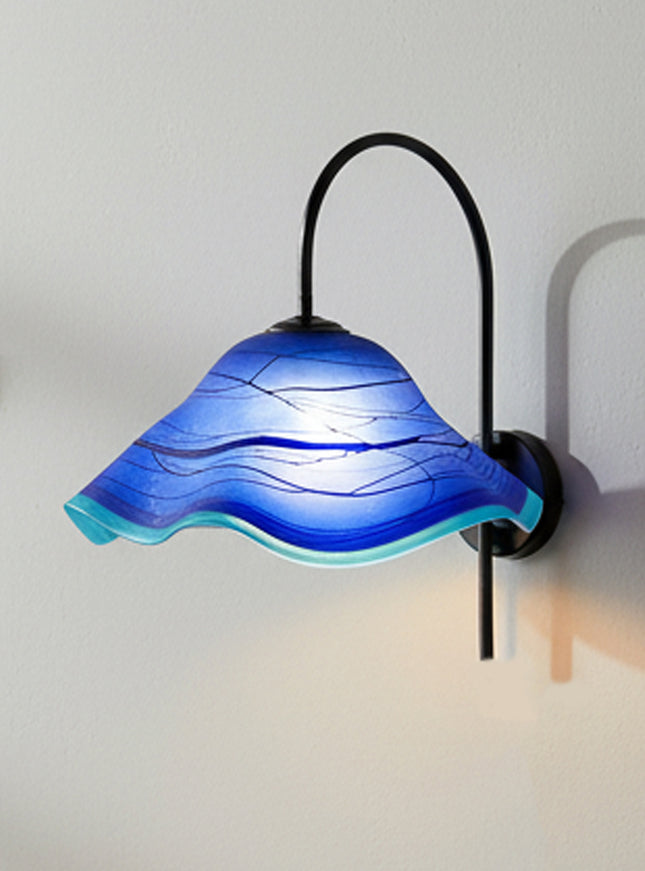 LÁMPARA APLIQUE ARCO DE PARED LIRA AZUL