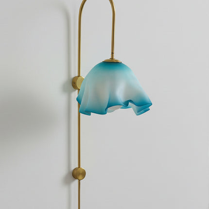 LÁMPARA APLIQUE DORADO ARCO DE PARED SORA BLANCA GDE