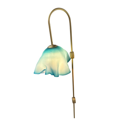 LÁMPARA APLIQUE DORADO ARCO DE PARED SORA BLANCA GDE