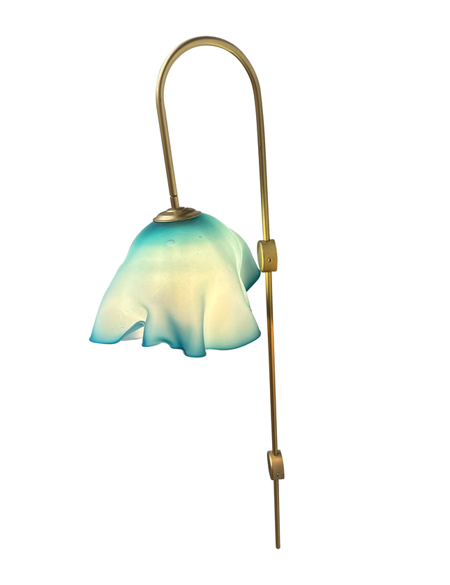 LÁMPARA APLIQUE DORADO ARCO DE PARED SORA BLANCA GDE