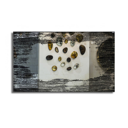 ESPEJO ARCAICO AVEJENTADO FONDO NEGRO 86X156 CM