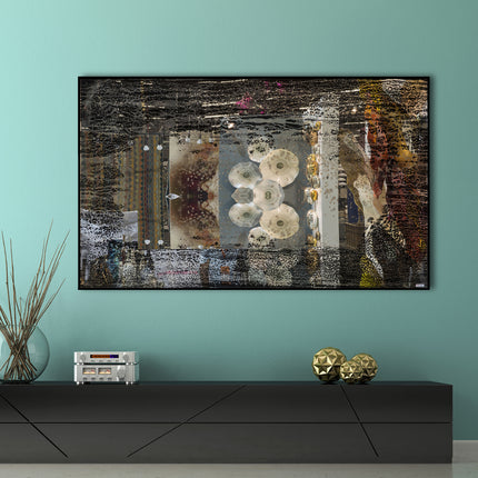 ESPEJO ARCAICO AVEJENTADO FONDO NEGRO 86X156 CM