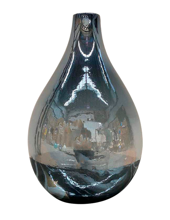 JARRÓN LIVIER AZUL PETRÓLEO LUSTRE