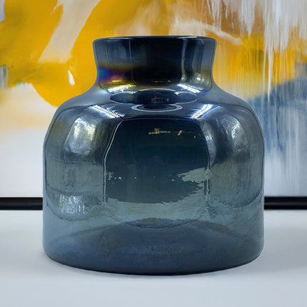 JARRÓN BALERO CH JUMBO AZUL PETRÓLEO LUSTRE