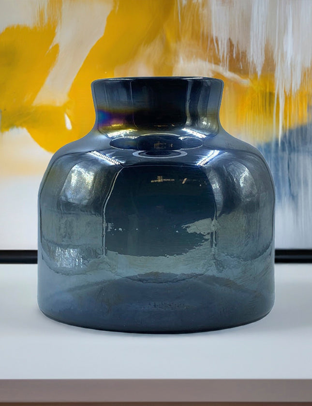 JARRÓN BALERO CH JUMBO AZUL PETRÓLEO LUSTRE