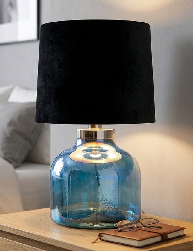 LÁMPARA BALERO CHICO JUMBO AZUL PETRÓLEO LUSTRE