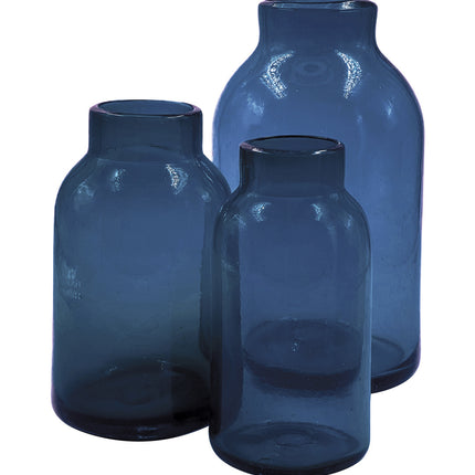 JGO JARRÓN BALERO MINI 3 PZAS ÁMBAR TRASLÚCIDO