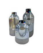 SET JARRONES BALERO 3 PZAS AZUL PETRÓLEO LUSTRE STONE