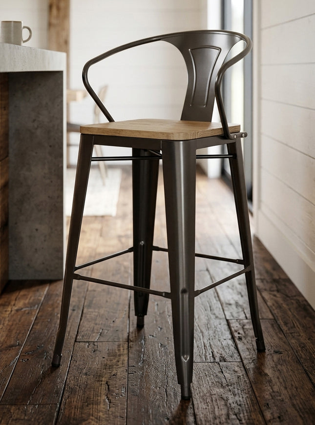 BANCO BOLTON YORK CON RESPALDO Y ASIENTO DE MADERA