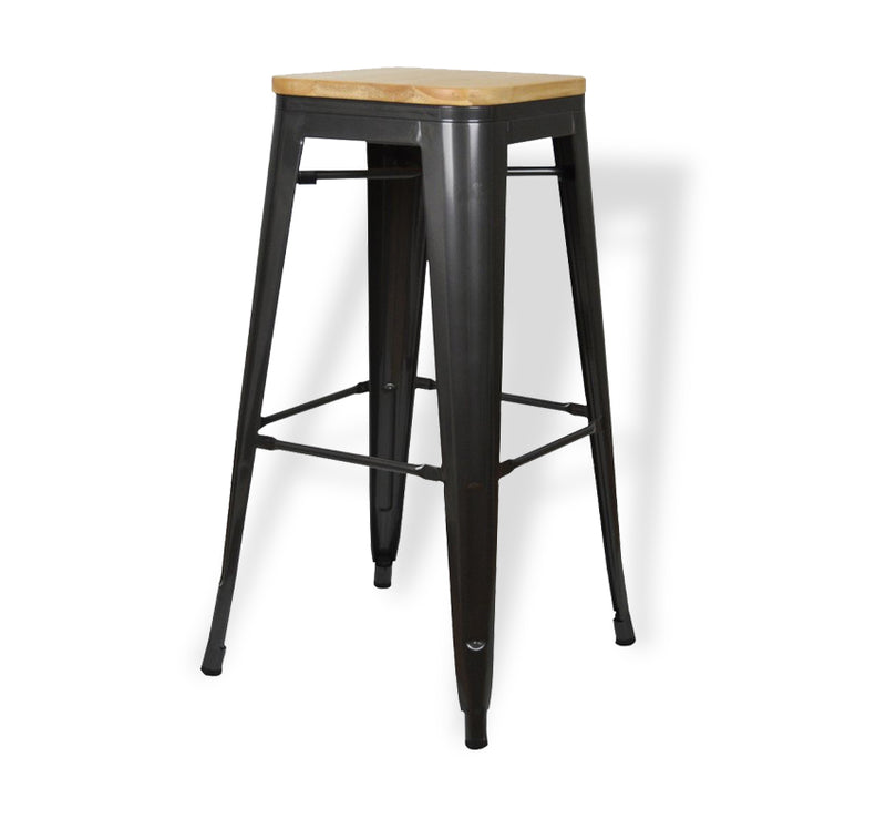 BANCO TOLIX CON MADERA