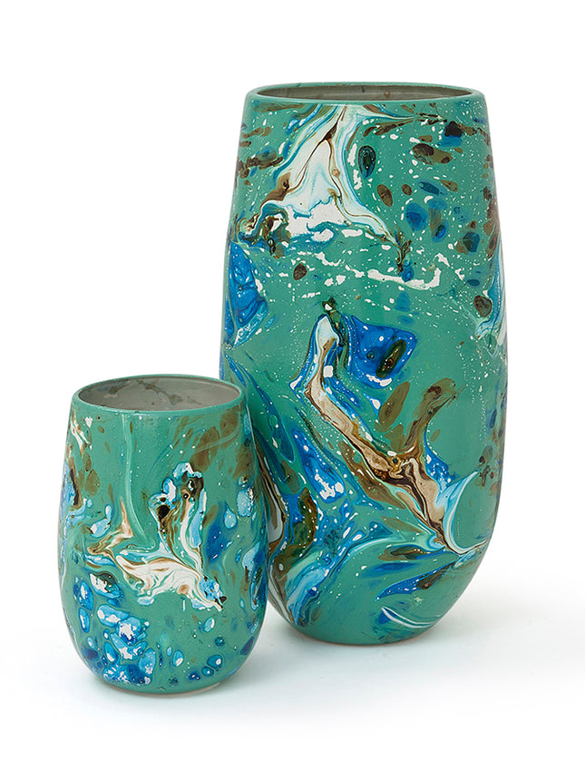 JGO JARRÓN BARRIL 2 PZAS