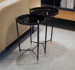 SET MESAS LATERALES DE METAL "BISCOTTI" 2 PZAS