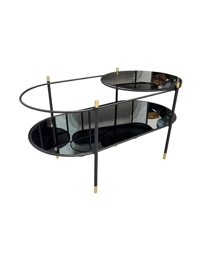 MESA DE CENTRO DE METAL "BISCOTTI OVAL"