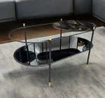 MESA DE CENTRO DE METAL "BISCOTTI OVAL"