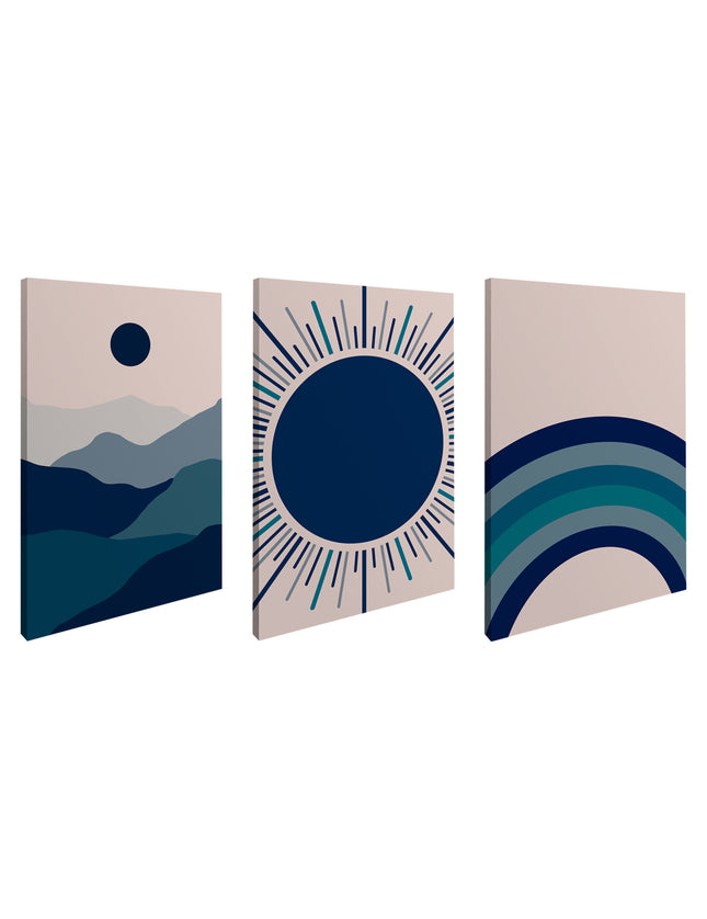 SET DE CUADROS BLUE TIME 3 PZAS