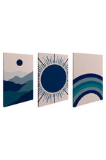SET DE CUADROS BLUE TIME 3 PZAS