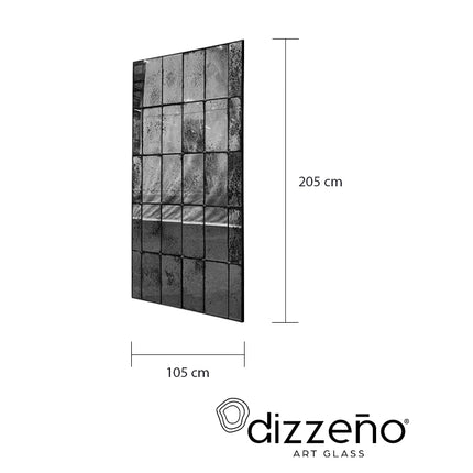 ESPEJO CON METAL BONETTI NEGRO AVEJENTADO