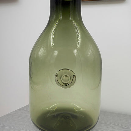 BOTELLA BALA C/BOTÓN VERDE OLIVO TRASLÚCIDO