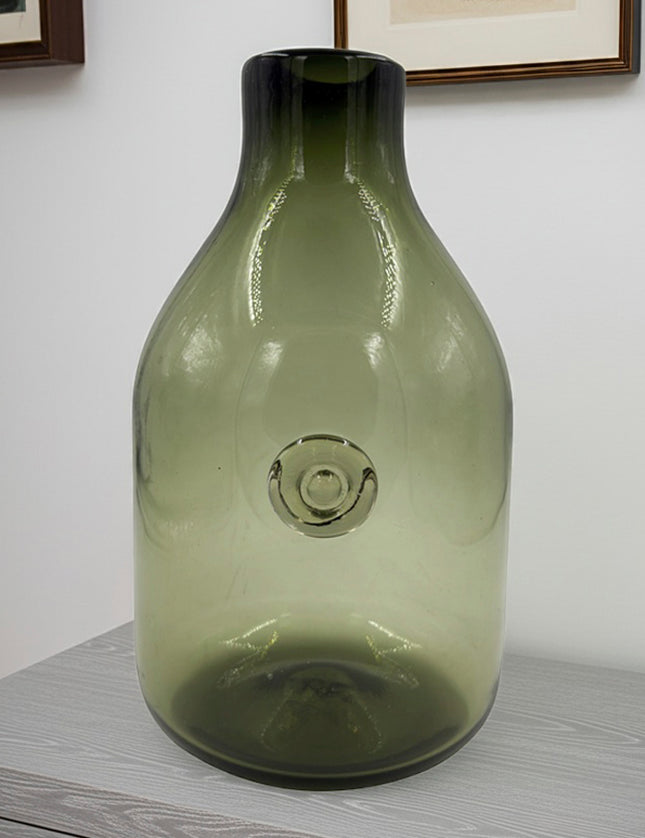 BOTELLA BALA C/BOTÓN VERDE OLIVO TRASLÚCIDO