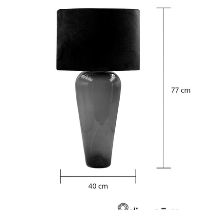 LÁMPARA BUFFALO GDE AZUL PETRÓLEO TRASLÚCIDO