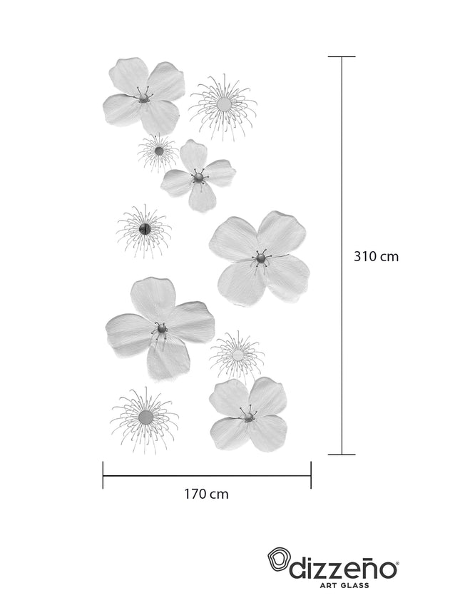 SET ESPEJOS FLORES CAMILA LAMAN 10 PZAS
