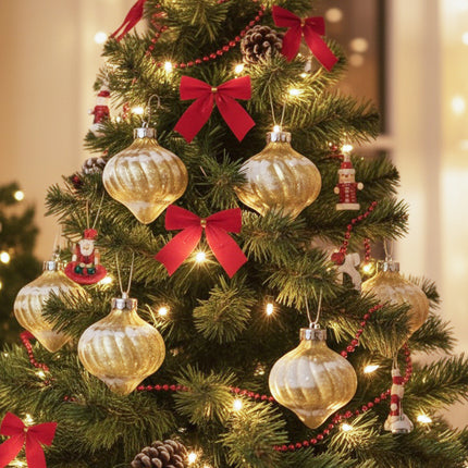 ESFERAS NAVIDEÑAS CEBOLLA GRANDE - PAQUETE DE 4 PZAS