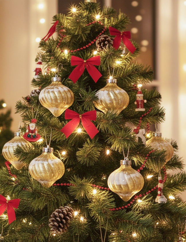 ESFERAS NAVIDEÑAS CEBOLLA GRANDE - PAQUETE DE 4 PZAS