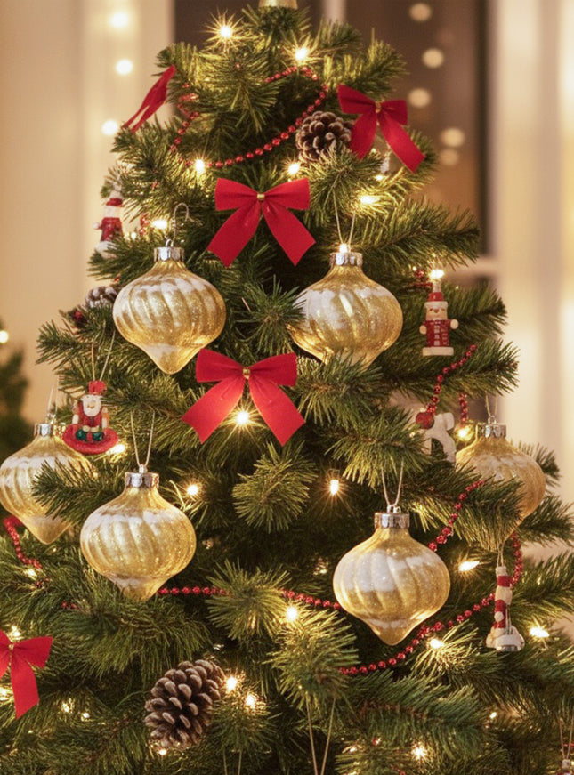 ESFERAS NAVIDEÑAS CEBOLLA GRANDE - PAQUETE DE 4 PZAS