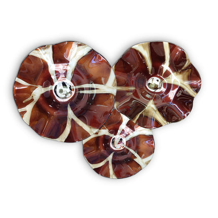 JGO PLATÓN ONDULADO CHOCOLATE FLOR