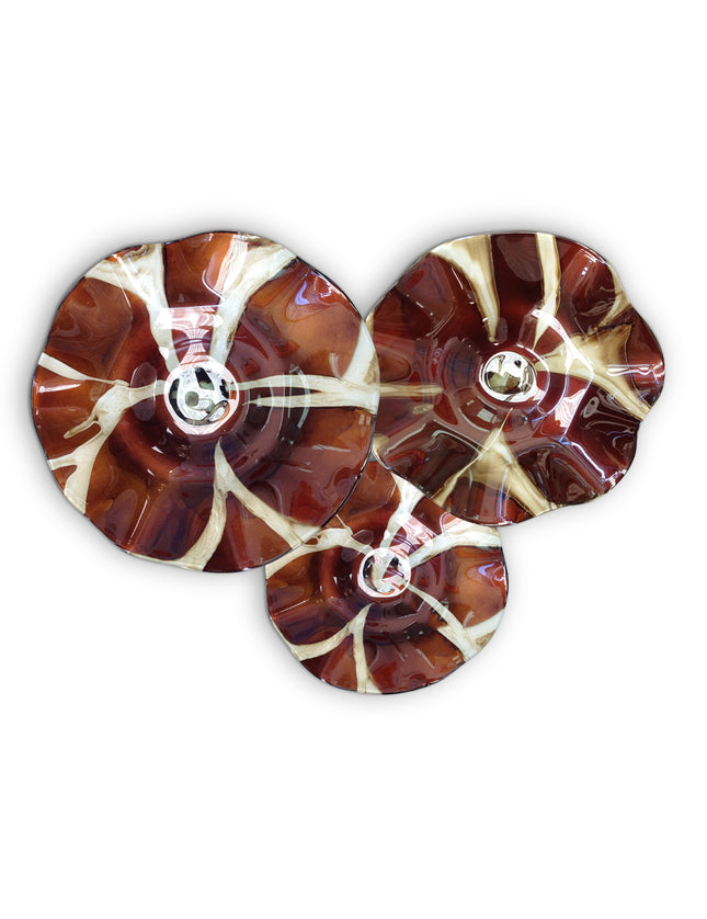 JGO PLATÓN ONDULADO CHOCOLATE FLOR