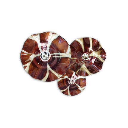 JGO PLATÓN ONDULADO CHOCOLATE FLOR