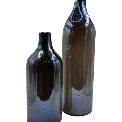 JGO JARRÓN INDONESIA 2 PZAS CHOCOLATE CORAL